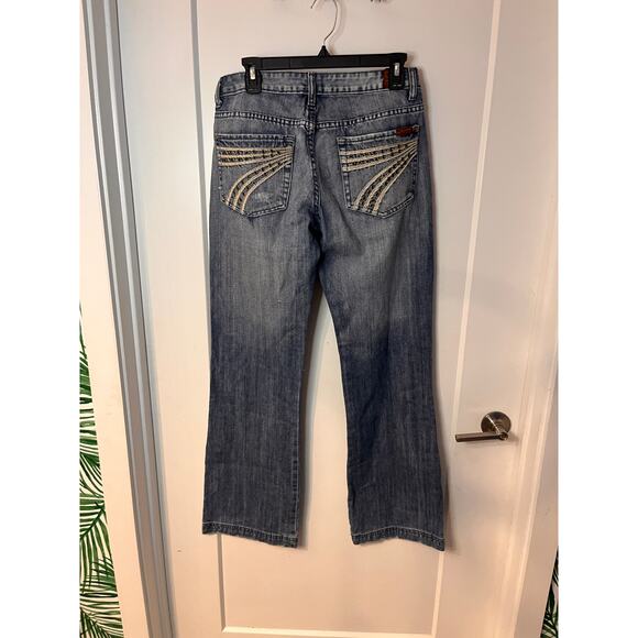 7 For All Mankind Blue Dojo Positano Trouser Jeans Size 29 - Picture 2 of 10